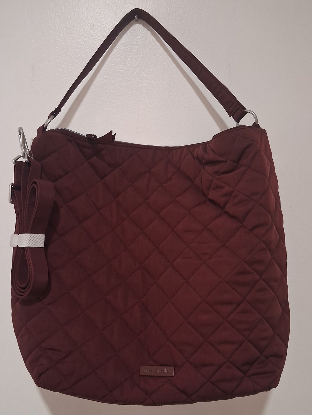 Vera Bradley Quilted Deep Red Shoulder Bag with Removable Strap